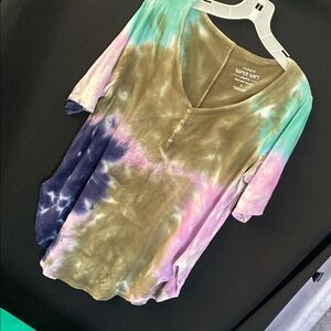 Torrid Green Relaxed 3/4 Sleeve T-Shirt